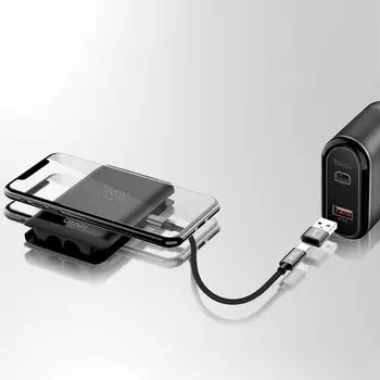 BUDI Multi-function Univerzálna Smart Karty Adaptéra Úložný Box 15W Bezdrôtové Nabíjanie pre iPhone Xiao Cestovné Prenosný Úložný Vak