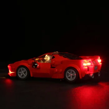 Budovy Blokov LED Osvetlenie Kit For Speed Majstrov Ferrari F8 Tributo 76895(LED Zahrnuté Len, Č Kit)Pre Deti Hračky Darček