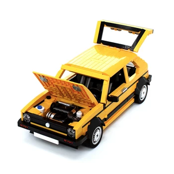 Buildmoc Techniku, Auto Tvorca Grey White Gold Golf 1:14 Simulačný Model Stavebné Bloky Mesto Supercar Racer Tehly Hračky Pre Chlapca