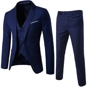 Burgundsko Pánske Obleky Ženícha Nosenie Tuxedos 3 Ks Svadobné Obleky Groomsmen Najlepší Muž Formálne Obleku Pre Mužov (Bunda+Nohavice +vesta)