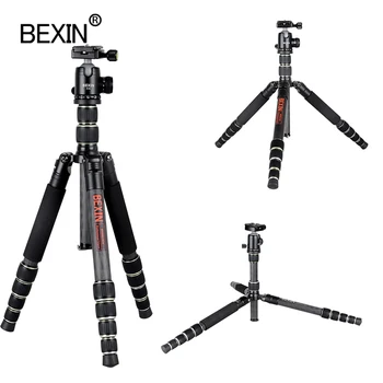 BX285C uhlíkových vlákien prenosný statív ľahký statív cestovné snímania fotoaparátu statív skladacie vrecko statív pre dslr fotoaparát