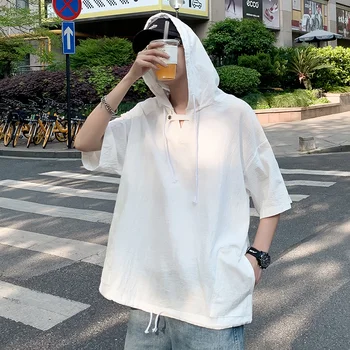 BXyichen pôvodné Harajuku port štýl t-shirt voľné postroj s kapucňou tmavé high street in trendy high street pekný top