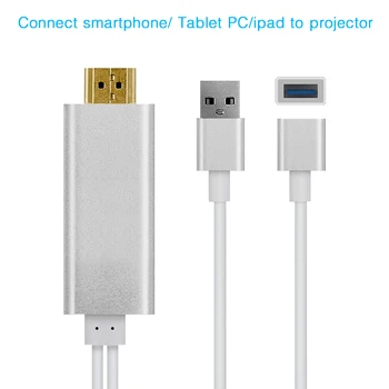 BYINTEK HDMI Kábel Projektora Playing Hra pre telefón, IOS systém Android, Smartphone, Tablet