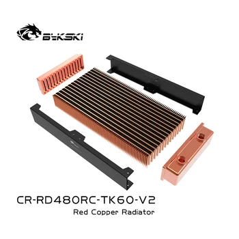 Bykski 480mm Meď Radiátor RC Séria High-výkon Odvod Tepla 60 mm Hrúbka pre 12cm Ventilátor Chladiča, CR-RD480RC-TK60-V2