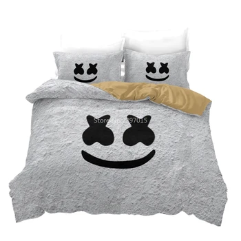 Bytový Textil MARSHMELLO 3d posteľná bielizeň Nastaviť Perinu Cumlík Kryt Set Digitálne Tlačené Posteľná Bielizeň Kryt Twin Plný King Size Queen