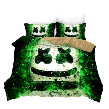 Bytový Textil MARSHMELLO 3d posteľná bielizeň Nastaviť Perinu Cumlík Kryt Set Digitálne Tlačené Posteľná Bielizeň Kryt Twin Plný King Size Queen