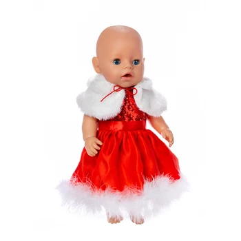 Bábika Oblečenie vhodné 18-palcové 43 cm Narodené Dieťa DollPink Modrá Ruža Jahoda Santa Claus Rainbow, Šaty, doplnky Pre Dieťa Darček