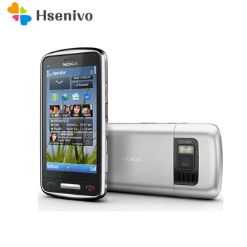 C6-01 Nokia Odomknutý, originál 3.2 palcový mobilný mobilný telefón GSM 3G WIFI GPS 8MP 1 GB interná pamäť, 1 rok záruka doprava Zadarmo