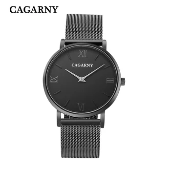 CAGARNY módny trend jednoduché pánske quartz hodinky luxusné športové business ultra-tenké nerezová oceľ remienok darček kvality Relogio