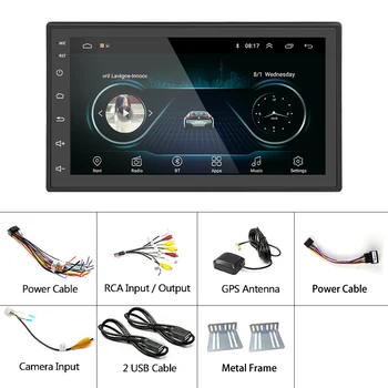 Camecho 2 Din autorádia Android 9.1 Auto Multimediálny Prehrávač Autoradio 7