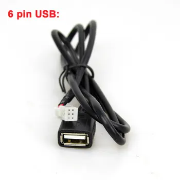 Camecho USB Kábel 4 pin Nabíjací Kábel a 6 pin Dátum Kábel Univerzálny Pre 2din autorádia USB Auto Android Rádio Auto Príslušenstvo