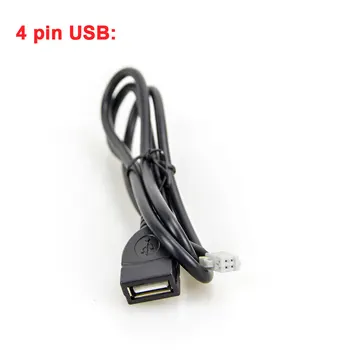 Camecho USB Kábel 4 pin Nabíjací Kábel a 6 pin Dátum Kábel Univerzálny Pre 2din autorádia USB Auto Android Rádio Auto Príslušenstvo