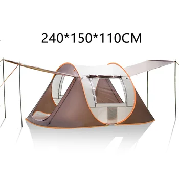 Camping Stan Veľké Space3-4 osoby-Automatické Rýchlosti Otvoriť Hádzanie Pop-Up Vetru Camping Rodinný Stan