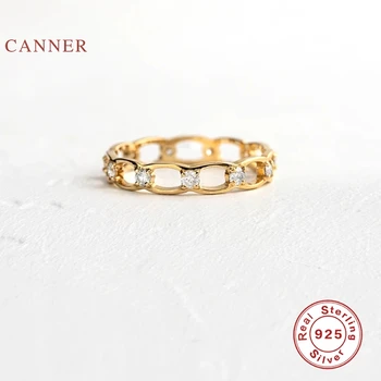 CANNER Výrez Diamantový Prsteň 925 Sterling Silver Anillos Zlaté Prstene Pre Ženy, Luxusné Jemné Šperky, Snubné Prstene Bague Bijoux