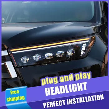 Car Style LED svetlomety pre Toyota Highlander 18-19 Highlander čelová lampa LED DRL Objektív Dvojitý Lúč HID H7 Xenon bi xenon