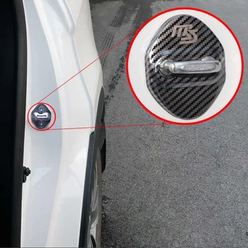 Carbon Fiber Auto Door Lock Cover Auto Nálepky Prípade Mazda 2 Mazda 3 MS Pre Mazda 6 CX-5 CX5 príslušenstvo, Auto-Styling
