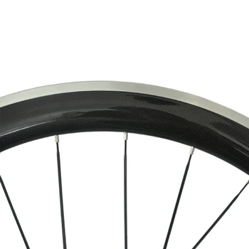Carbon Fiber Cestnej Bike Kolesá Zliatiny kolesá, Predné Koleso 700 C Clincher Dvojkolesia Alluminum Brzdiace plochy 50mm Zadné Koleso 23 mm