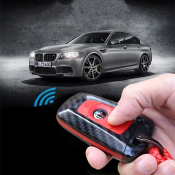 Carbon Fiber Kľúča Vozidla Prípade Pre BMW Radu 1/2/3/4/5/6/7 X1 X3 X5 X6 Inteligentné Tlačidlo 3/4button Prerobit tlačidlo pack Kľúč, Kryt Plášťa