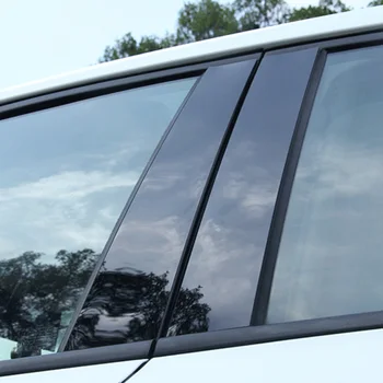 Carbon fiber Piliere Okno Panel Vonkajšie Stĺpec Dekoratívne Nálepky Výbava Pre 1-5 sérií X1 X3 X6 Exteriéru Automobilu styling