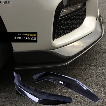 Carbon Fiber Predný Nárazník Pery Splitter Rohu Spojler Pery Pre BMW 5Series Šport Štýl G30 Auto Ochrana Časť