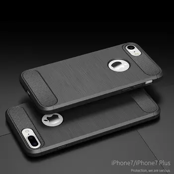 Carbon Fiber Slim Mäkké TPU Silikónový Kryt puzdro Pre iPhone 5 5S SE 6S 6 7 8 Plus 5S XS X XR XSMAX