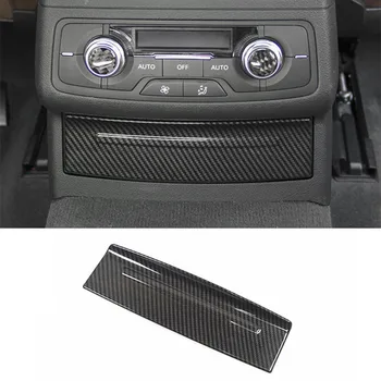 Carbon Fiber Štýl Zadné Cigaretový Zapaľovač Panel Dekorácie Kryt Výbava Pre Audi A6, A7 2012-2018 Nehrdzavejúcej Ocele Auto Príslušenstvo