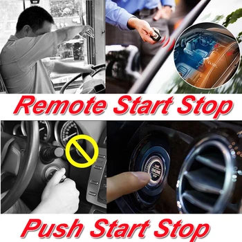 Cardot vzdialená push Start Stop motora Keyless Entry system Smart Auto Alarm