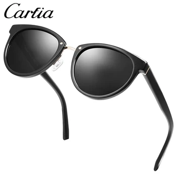 Carfia Retro Retro slnečné Okuliare Ženy Polarizované Slnečné Okuliare Pre Dovolenku Cestovať Luxusná Značka, UV400 CA5106