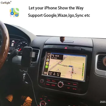 CarPlay / Android auto Modul pre Volkswagen Touareg 7P RNS850 Waze Coyote Siri Mapy Google, Apple Hudby Spotify Deezer