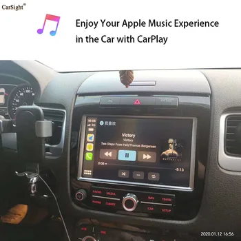 CarPlay / Android auto Modul pre Volkswagen Touareg 7P RNS850 Waze Coyote Siri Mapy Google, Apple Hudby Spotify Deezer
