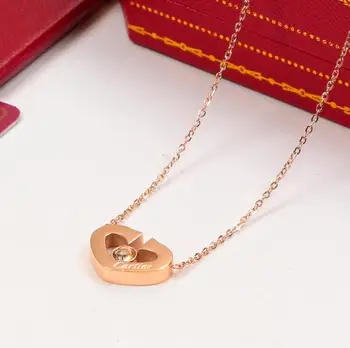 Cartier - hot predaj mužov a žien, láska náhrdelník dizajn classic fashion diamond pánske a dámske prívesok náhrdelník 0025