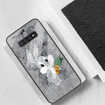 Cartoon Bugs Bunny TweetyBird Daffy Duck Looney Tunes Kryt Telefónu Tvrdeného Skla Pre Samsung S7 S8 S9 S10 Plus Poznámka 8 9 10 Plus