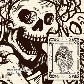 Cartoon Kostra zombie Dia De Los Muertos Nordic Plagáty a Tlačí na Steny Umelecké Plátno, Tlač obrazov na Stenu pre Obývacia Izba Dekor