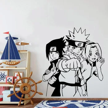 Cartoon Naruto Samolepky Na Stenu Chlapci Spálňa Art Decor Modernej Ubytovni Vinyl Stenu Domáce Dekorácie Pre Obývacia Izba Y816