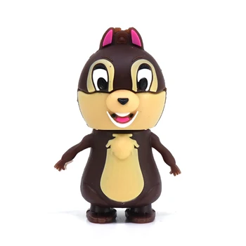 Cartoon veverička pero disk 4 GB 8 GB 16 GB 32 GB, 64 GB usb flash disk 128 gb kapacitou 256 GB roztomilý zvierat memory stick kl ' úč u stick