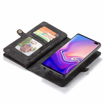 CaseMe Pre Galaxy S8 S9 S10 Plus S10 E Luxusný Kožený Retro Magnetické Snímateľný Peňaženky Puzdro Pre Samsung Galaxy Note 9 8 S7 Okraj
