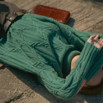 Cashmere sveter ženy 2020 zimné nové farbou hrubé pletené top nadrozmerné turtleneck vlnený pulóver teplé pohodlné hot predaj