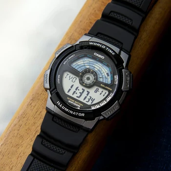 Casio AE-1100W-1AVDF Mužov Digitálne Náramkové hodinky-10 Rok výdrž Batérie-Štýlový Model Európy, Ameriky, Módne Hodinky Originálne
