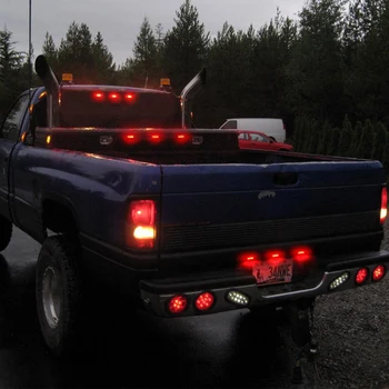 Castaleca NOVÝCH Nákladných Prívesov zadné brack svetlá Červená Odbavenie bočné Obrysové Svietidlo Bar 9 LED Na Pickup Truck RV AUTA 12V