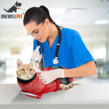 Cat Grooming Vaňa Vaku Oka Mačka Dodávky Umývanie Tašky Pre Pet Kúpanie Na Nechty, Orezávanie Injekčné Proti Poškriabaniu Skus Obmedzenia