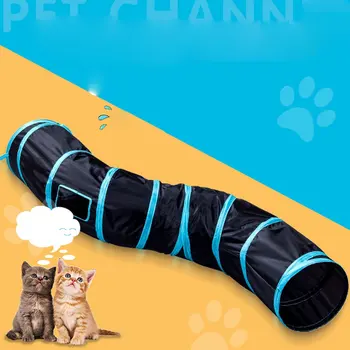 Cat Hračka S-Typu Cat Tunel Skladacia Mačka Kanál Mačky Koľajových Dragon Pet Mačka Mačiatko Bell Ball Pompom Hračky Domáce Zvieratá