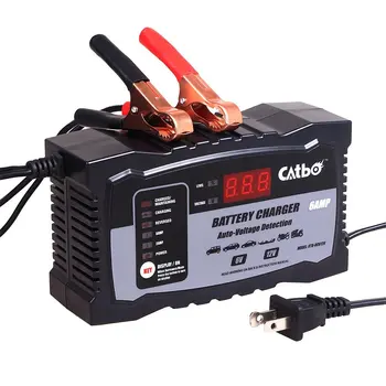 CATBO 6V/12V 100AH Skúter Auto Nabíjačka Batérií LED Displej Inteligentný Pulz Opravy Nabíjačka pre Všetky Olovené Batérie