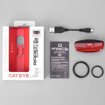 CATEYE Svetlo na Bicykel Bicykel Bezpečnostné Zadné Svetlo Nepremokavé USB Nabíjateľné Sedlovka Zadné Vidlica Ľahké Cyklistické Príslušenstvo Rýchle X