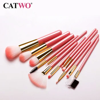 Catwo12Pcs Profesionálny Make-Up Štetce Eyeshadow Pery Kozmetické Tvár, Očné Linky, Očné Tiene Powder Brush Make Up Krásy Nástroje