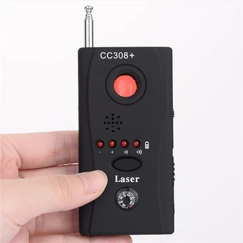 CC308 Bezdrôtový Plný frekvenčný detektor Laserového Detektora Kamera Pre ochranu Osobných údajov Bezpečnostný Signál, GSM Zariadenie Vyhľadávanie