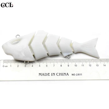 CCLTBA 10PCS 20PCS Shark Lákať Swimbait Textílie Spojenie Tela Potopenie Spájané Pevného Návnadu 13,5 CM 35.4 G Rybárske Nevyfarbené Prázdne