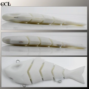 CCLTBA 10PCS 20PCS Shark Lákať Swimbait Textílie Spojenie Tela Potopenie Spájané Pevného Návnadu 13,5 CM 35.4 G Rybárske Nevyfarbené Prázdne