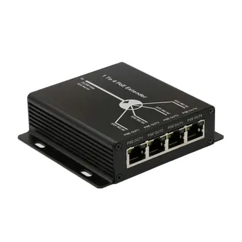 CCTV PoE Extender 1 vstup 4 výstup pre POE/IP kamera / wireless AP až 120m prepravnej vzdialenosti 10/100M LAN porty