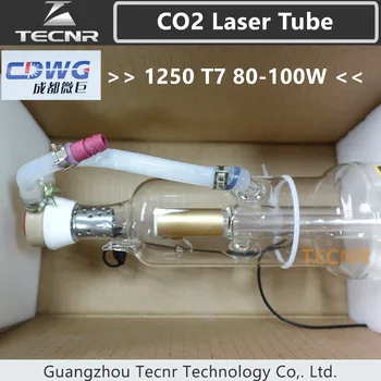 CDWG 80W CO2 laserové trubice 1250MM pre CO2 Laserové Gravírovanie Rezací Stroj 1250T7