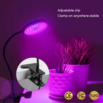 Celé Spektrum Phytolamps DC5V USB LED Rásť Svetlo s Diaľkovým 30W maximálne 45 w 60 W Ploche Clip LED Phyto Lampa pre Rastliny, kvety Rastú Stan